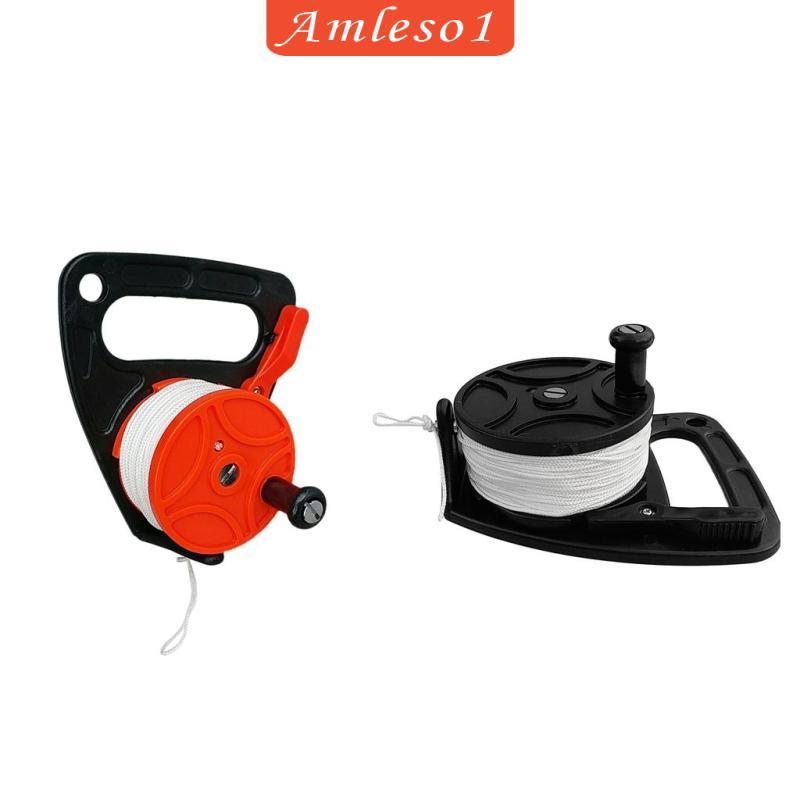 [Amleso1] Compact SMB Dive Reel Kayak Anchor ที่จับแนบสาย 46 ม. สําหรับดําน้ําลึก