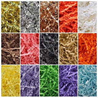 [พร้อมส่ง 100g] กระดาษฝอยสี กระดาษรองกล่องพัสดุ ตกแต่งกล่องของขวัญ ถุงขนม กันกระแทก เพิ่มความหรูหรา ถนอมของขวัญ