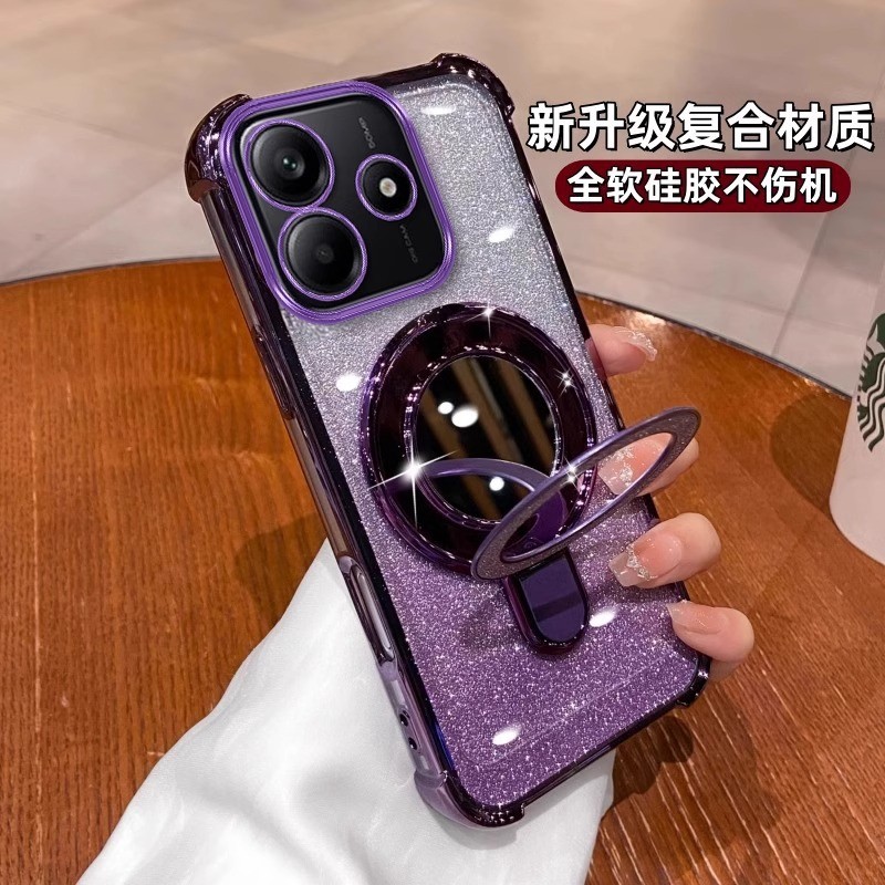 honor x9c case เคส honor x6b เหมาะสําหรับวงเล็บกระจกแม่เหล็ก Honor 400Pro เคสโทรศัพท์แฟชั่น 300 Hono