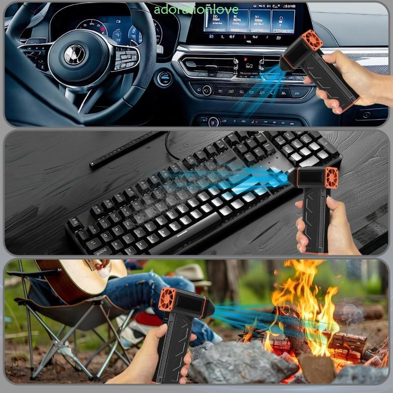 Ador พัดลมเทอร์โบชาร์จแบบชาร์จไฟได้ 140000RPM ทํางานเงียบพร้อมกลิ่นหอมยาวนาน 8000mAh สําหรับการทําคว