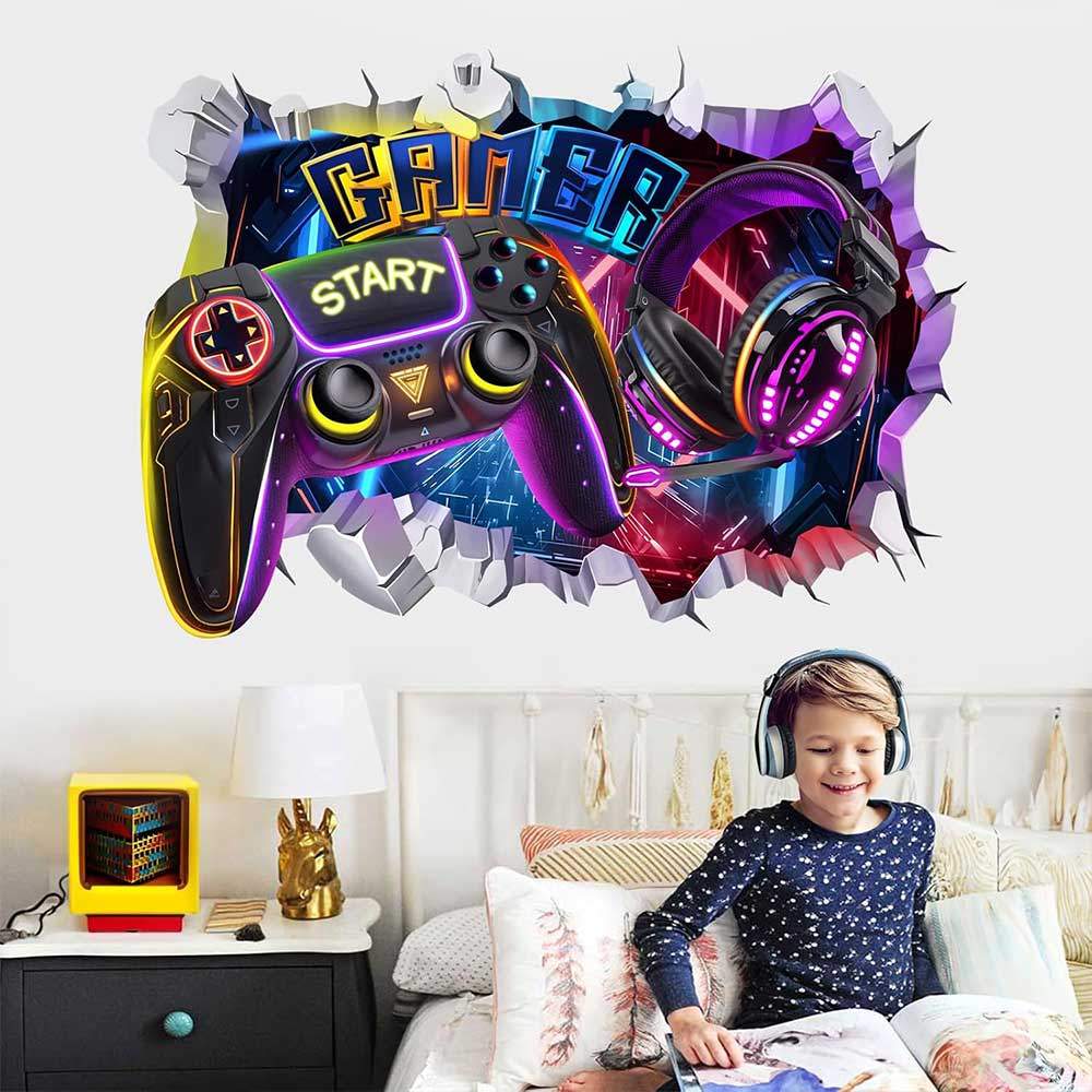 Gamepad Game Room Bedroom Decoration Wall Stickers