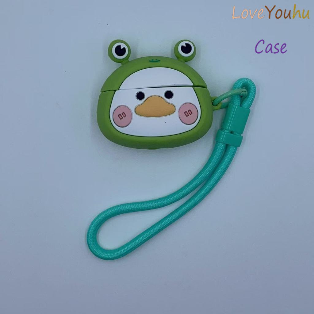 Loveyouhu สําหรับ GOOJODOQ J201 J206 J228 J229 หูฟัง & Lanyard รูปแบบเป็ดสร้างสรรค์