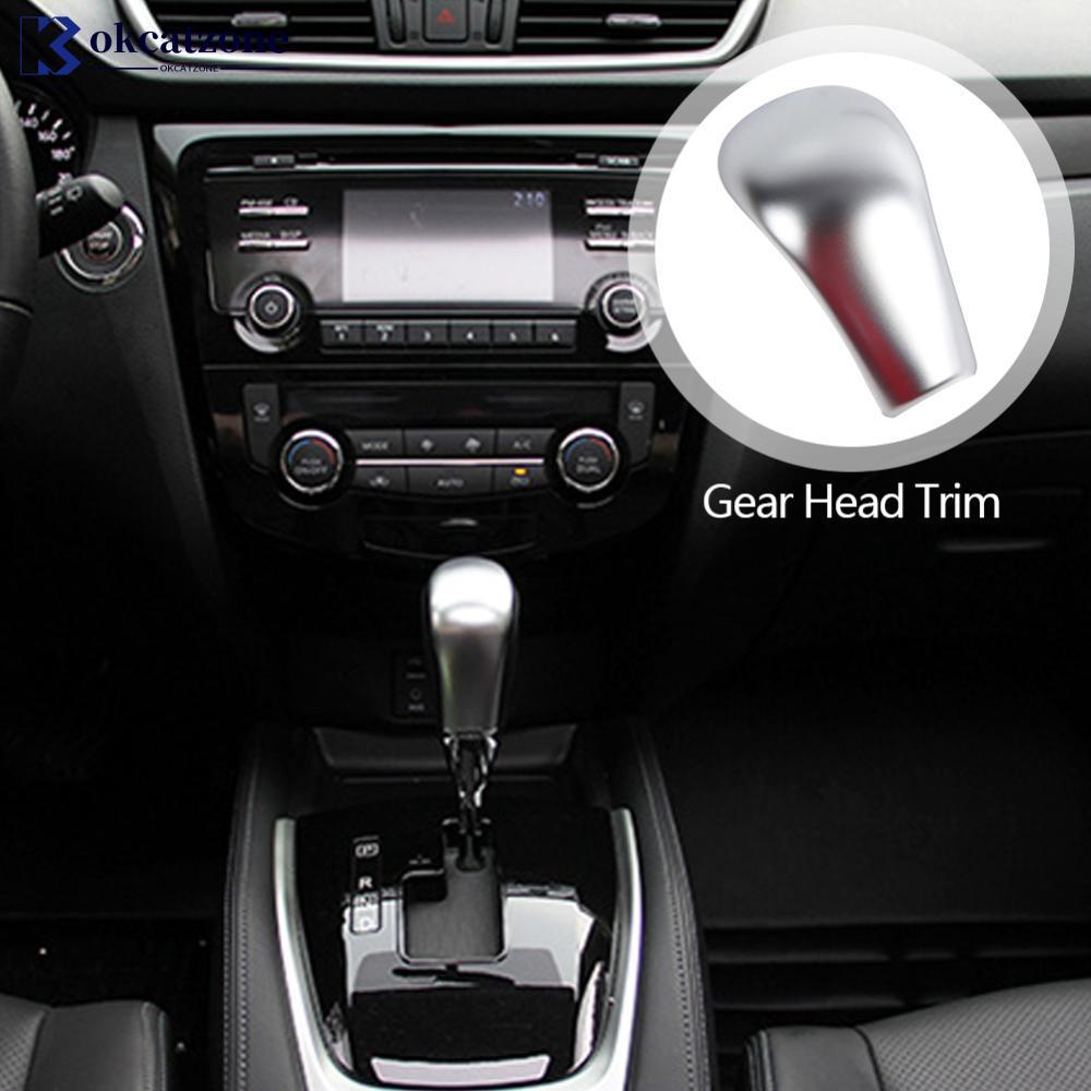 OKCATZONE 1 PC เกียร์รถหัวเกียร์ Shift Knob Handle Patch Cover Auto อุปกรณ์ตกแต่งภายในสําหรับ 2014-2