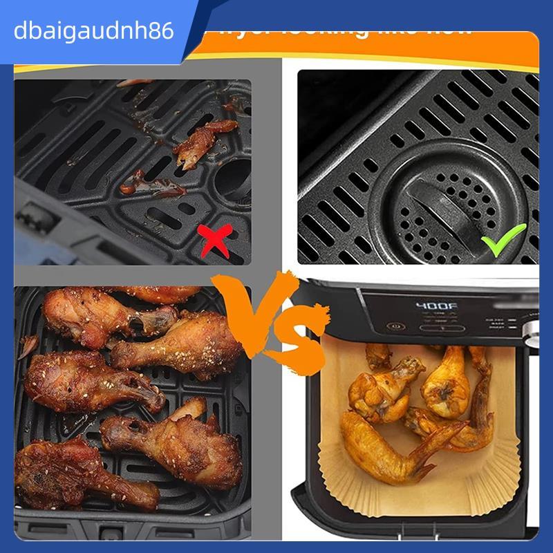 READY STOCK400Pcs Air Fryer กระดาษสําหรับ DZ201/DZ401 Nonstick สี่เหลี่ยมผืนผ้า Air Fryer กระดาษรองอ