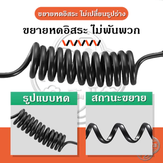 🔥 สายสปริง 🔥สายฉีดชำระ 1.5เมตร 2เมตร เลือกได้ 3สี สายฉีดชำระ ยืดหด สายสปริง!! ยืดหดได้!