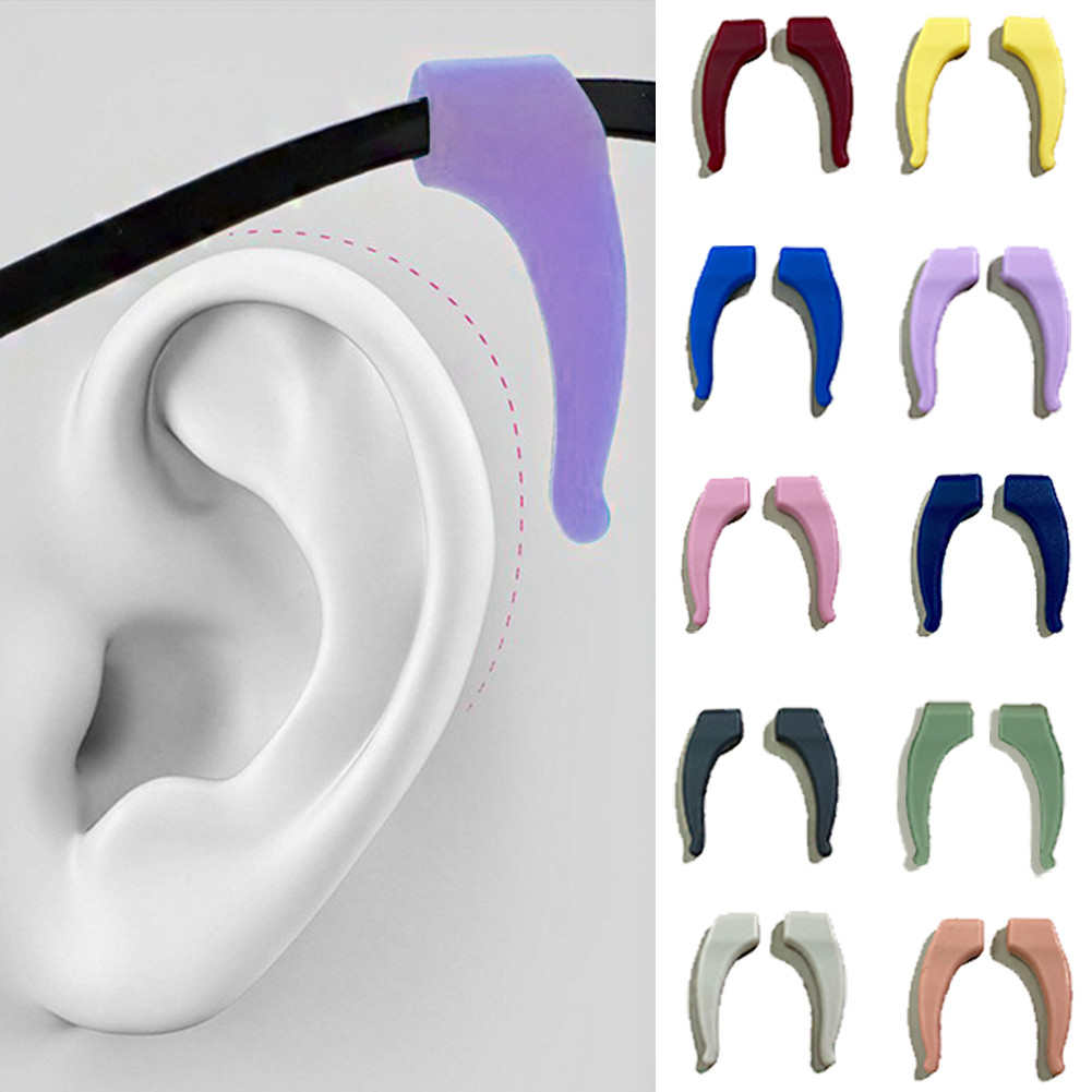 [การจัดส่งสินค้าในคลังสินค้าในประเทศ]Anti-Slip Silicone Grips สำหรับแว่นตารองพยุงหู Hook อุปกรณ์เสริมเพิ่มความปลอดภัยในการสวมแว่น