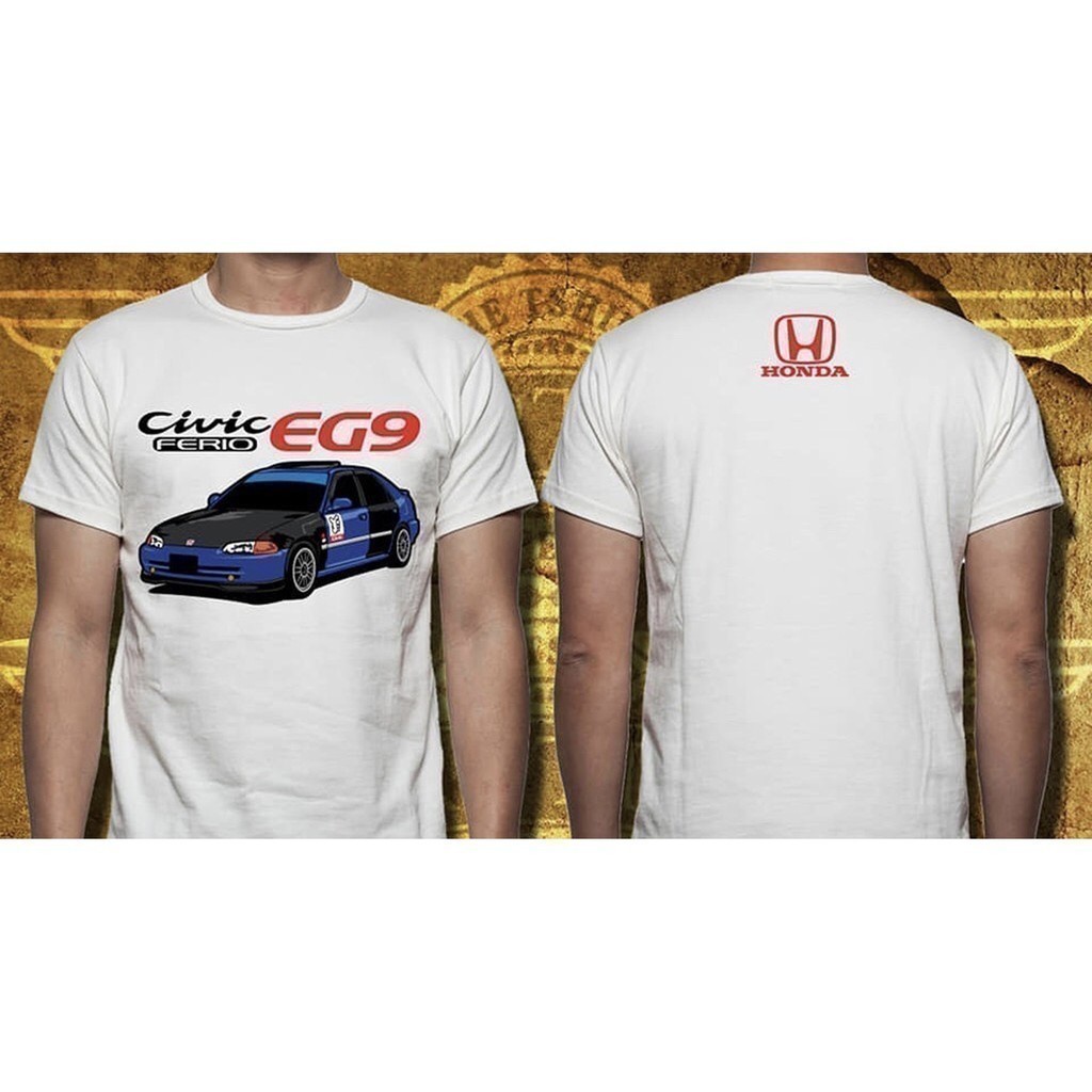 2025 แฟชั่น Honda Civic Ferio EG9 Motorsports D3 (เสื้อยืดสีขาว)