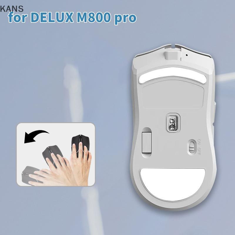 Kans เมาส์สติกเกอร์เท้าสําหรับ DELUX M800 Pro เมาส์สําหรับเล่นเกมลื่น Pad E-Sport Gamer อุปกรณ์เสริม