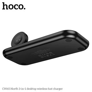 HOCO CW65 แท่นชาร์จไร้สาย 3in1 รองรับ มือถือ Phone / iOS Watch / หูฟัง จ่ายไฟ 15W Qi Wireless Charger hc6