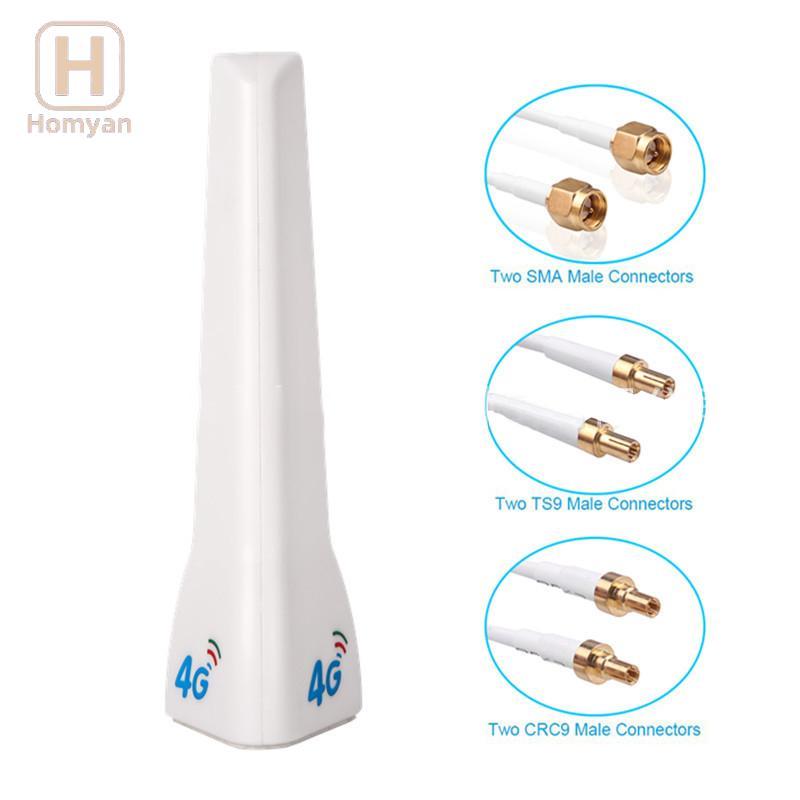 Tianyuaneee 4G LTE เสาอากาศภายนอกเสาอากาศในร่ม 29dBi SMA ชาย CRC9 TS9 Connector Dual 2M เมตรสายสําหร