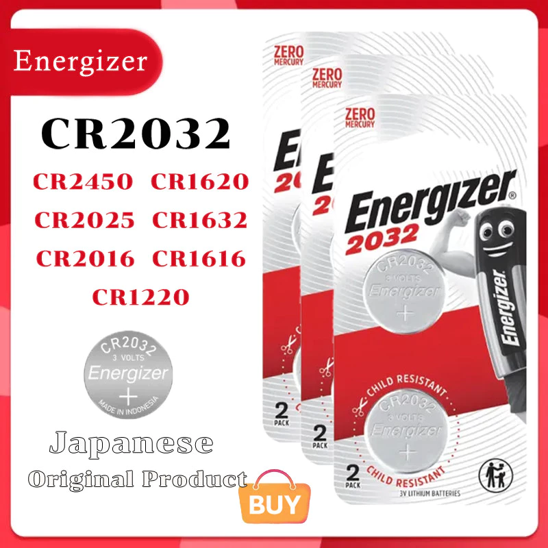ถ่านกระดุม Energizer รุ่น CR2032/CR2025/CR2016/CR1220/CR2450 3V Lithium