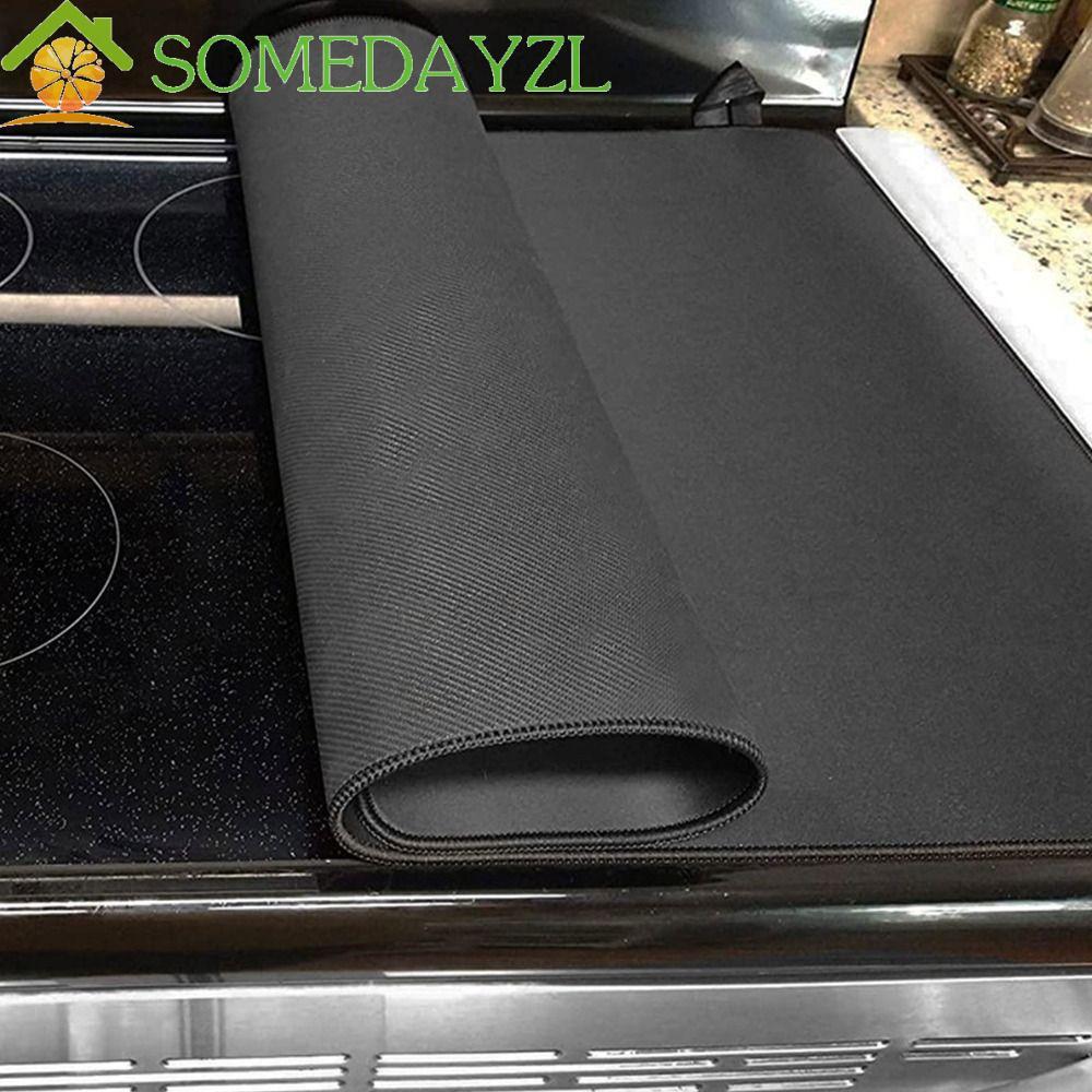 SOMEDAYZL เสื่อเตาแม่เหล็กไฟฟ้า Antiskid ทําความสะอาดง่ายเครื่องมือห้องครัวยางตกแต่ง Cooktop Mat