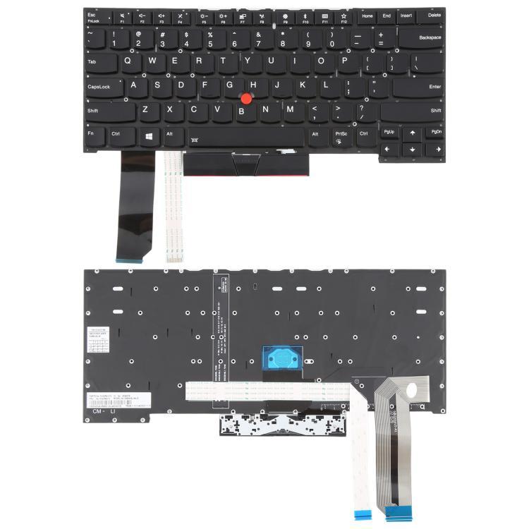 พร้อมส่ง US รุ่น Backlit แป้นพิมพ์แล็ปท็อปสําหรับ Lenovo Thinkpad E480 E485 E490 E495 E490S L380 L48