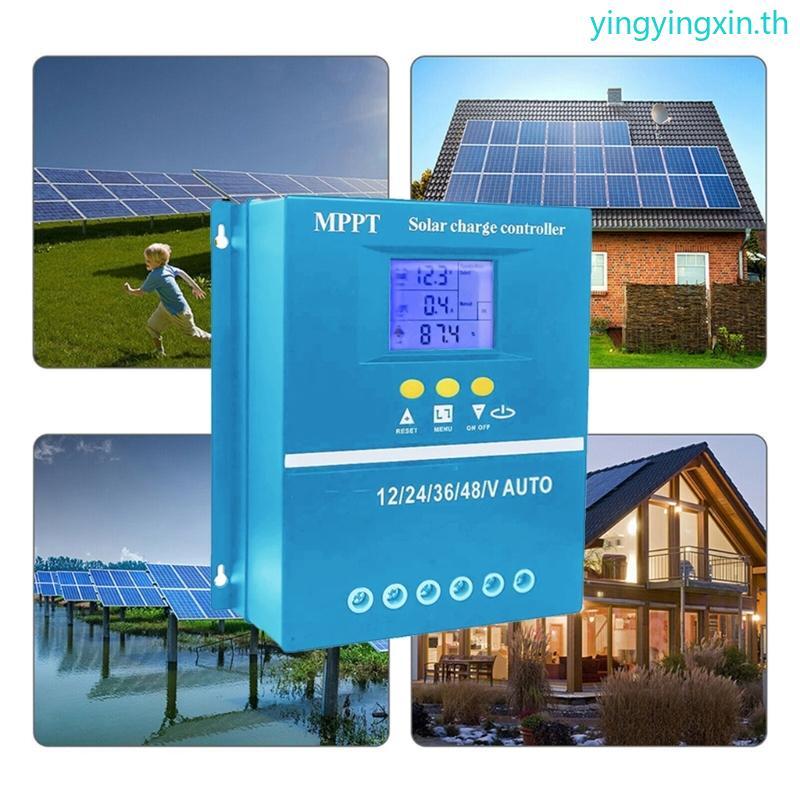 YIN Auto Solar Panel Chargers Regulator 100 80 150 200A MPPT Solar Charge Controller พร้อมจอแสดงผล L