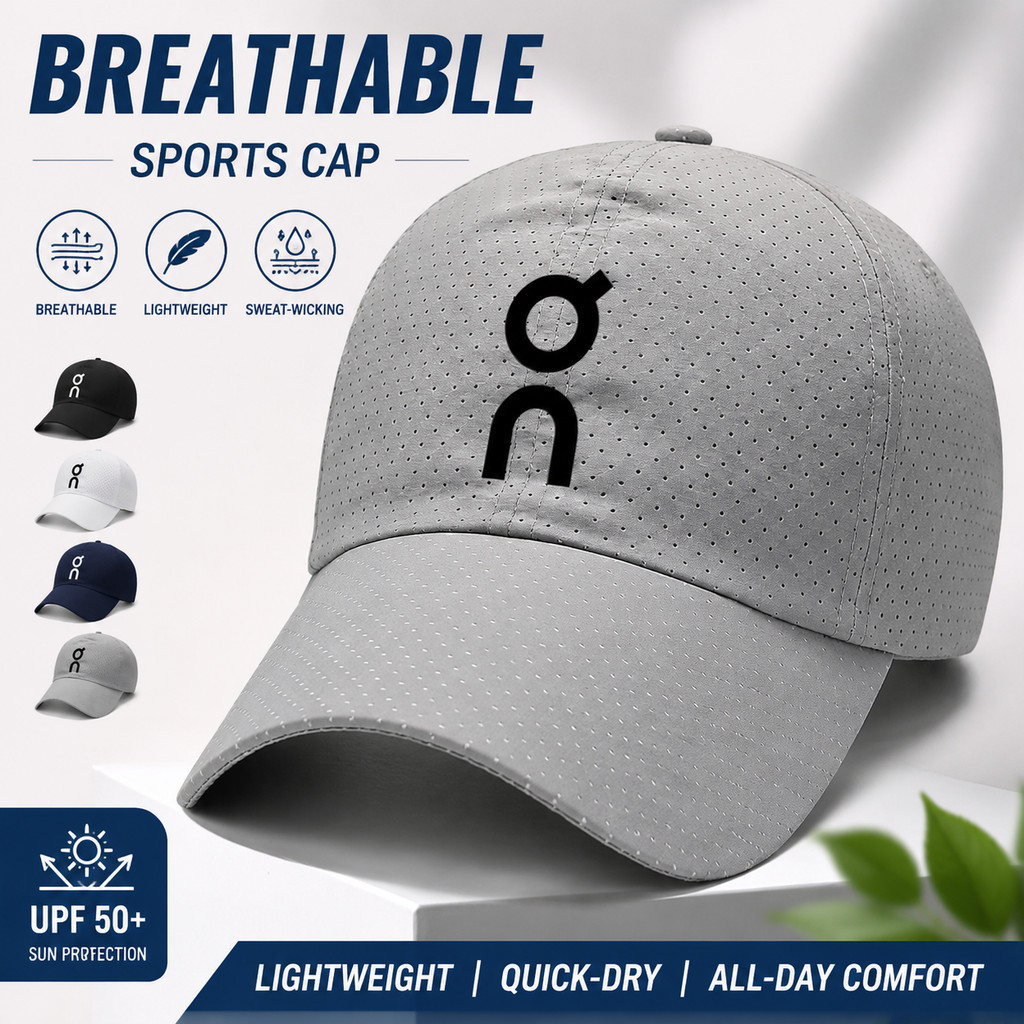 หมวกเบสบอล Breathable Perforated Sun หมวกกีฬาวิ่งท่องเที่ยวกลางแจ้ง Unisex น้ําหนักเบาสบาย All-Match Easy Match