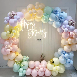 GeeParty ลูกโป่งมาแคร์รอน 5 นิ้ว 10 ชิ้น ยางพาสเทล กลม สำหรับตกแต่งงานแต่งงาน วันเกิด ปาร์ตี้