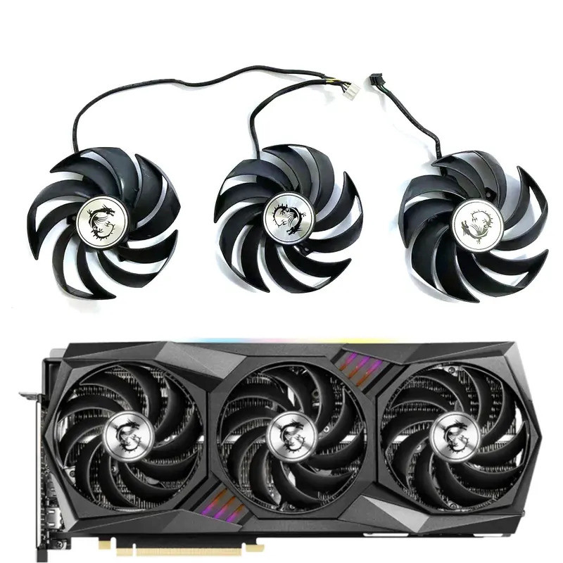ForMSI RX6800 6800XT 6900XT Gaming X Trio กราฟิกการ์ดระบายความร้อนใหม่ PLD09210B12HH 4PIN 90MM RX680