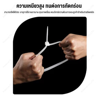 เคเบิ้ลไทร์ 100เส้นNylon Cable Tie สีขาว สายรัดไนล่อน หนวดกุ้ง สายเคเบิ้ลไทร์ สายรัดสายไฟ สายรัดพลาสติก สายรัดเคเบิ้ลไทร