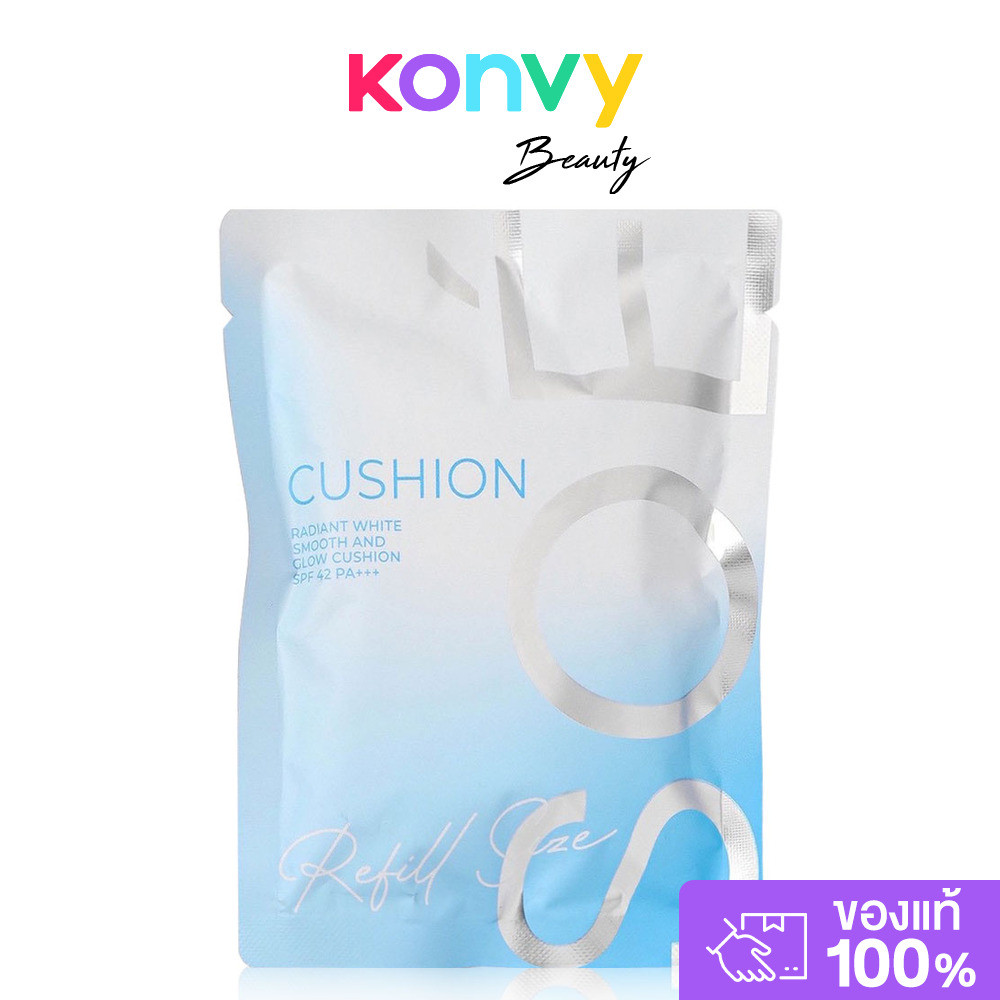 SOE Radiant White Smooth and Glow Cushion SPF 42 PA+++ 15g Refill Size #00 Ivory beige รีฟิลคุชชั่นโซเอ้.