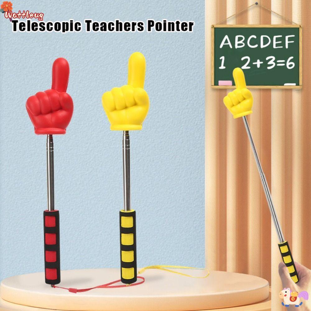 WATTLEUG ไม้การสอน, Telescopic Rod Finger Design Finger Reading Sticks, สแตนเลสทนทานการเรียนรู้การศึกษาของเล่นนักเรียน