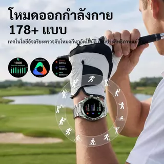 GOOJODOQ Retro Mens Smart Watch สแตนเลส 1.32 นิ้ว AMOLED Display Call BT5.3 กันน้ํา 350mAh