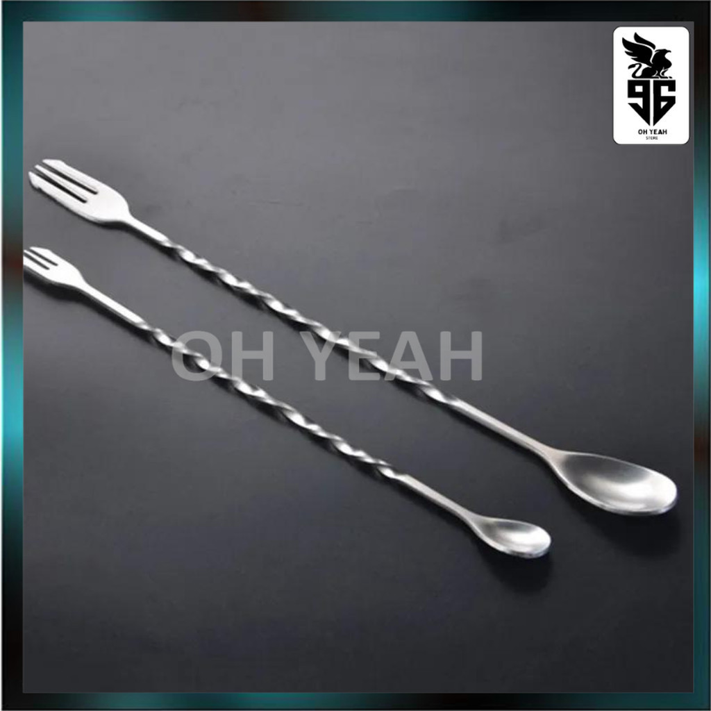 สแตนเลสเหล็กเจาะเจาะสําหรับบาร์ISTA LONG BAR SPOON SPOON และ FORK สําหรับ SIRRING LONG BAR SPOON COC
