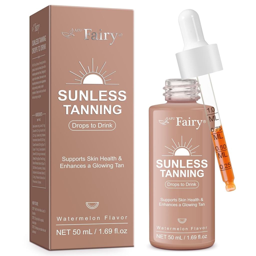 Tanning Drops to Drink for Face & Body - Natural Sunless Tanning Drops with Enhancing Your Natural Skin Tone, สําหรับทุกสภาพผิว