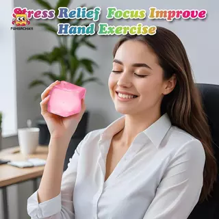⚡เรือ 12 ชม.⚡FG สกุชชี่หลากสี Ice Cube Fidget Stress Ball สําหรับกลุ่มทุกวัย HS
