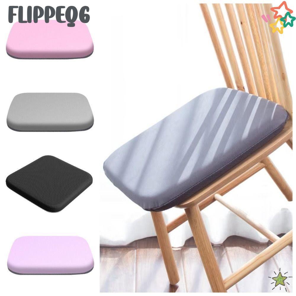 FLIPPEQ6 แผ่นรองเก้าอี้สํานักงาน, เบาะรองนั่งนุ่มพิเศษหนา 4 ซม., เบาะเอวเมมโมรี่โฟม Rebound กันลื่นสําหรับนั่งยาวรองรับเอวบรรเทาอาการปวด
