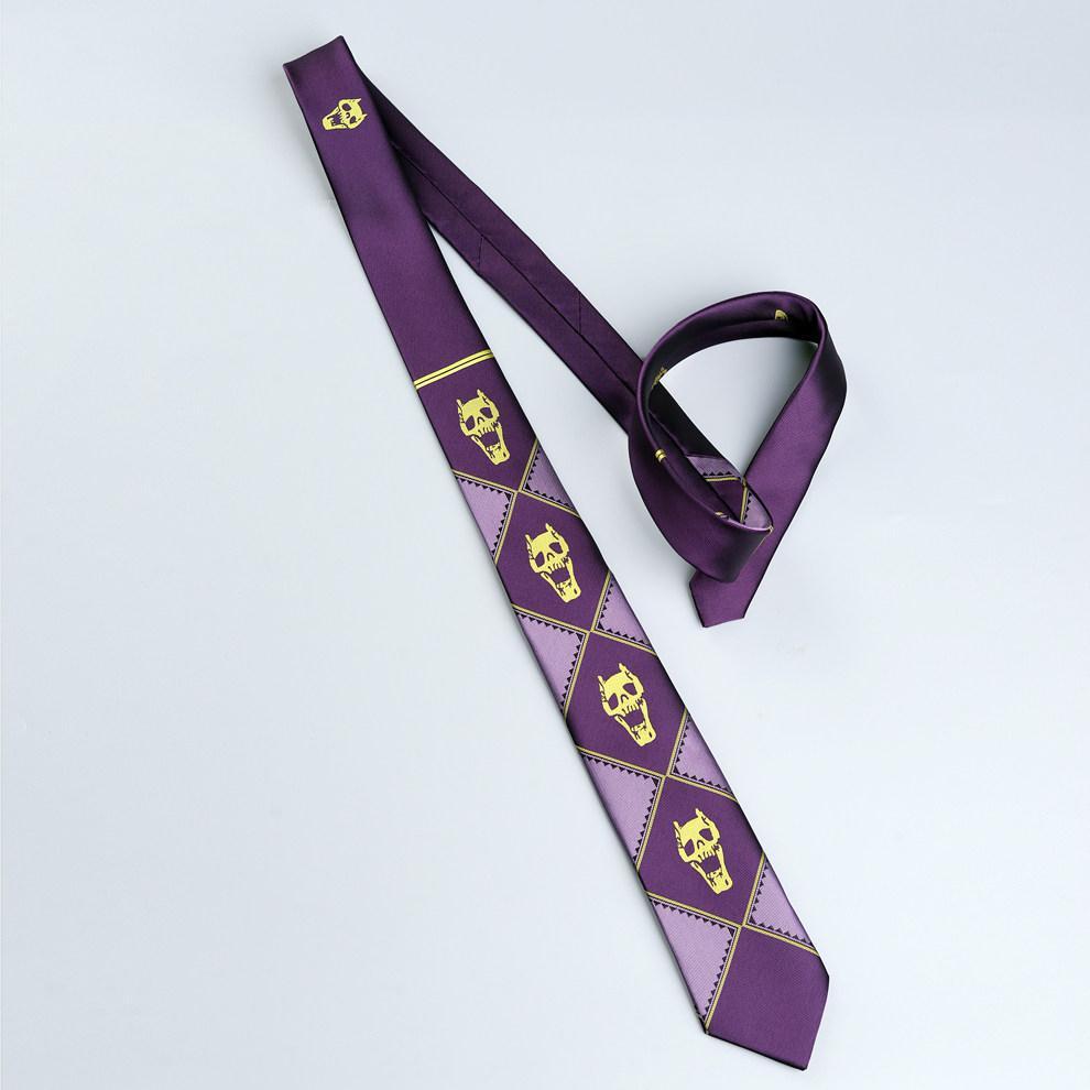 JOJO Bizarre Adventure Kira Yoshida Skull Zipper Tie ชายอะนิเมะ dk Hand-made jk เสื้ออุปกรณ์เสริมหญิ