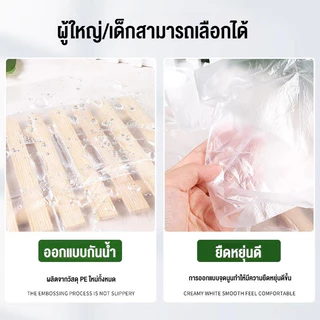 100 ชิ้น🔥ผ้ากันเปื้อนพลาสติก ใช้แล้วทิ้ง ผ้ากันเปื้อนใช้ครั้งเดียว พลาสติกกันเปื้อน ผ้ากันเปื้อนใสหนาและกันน้ำ