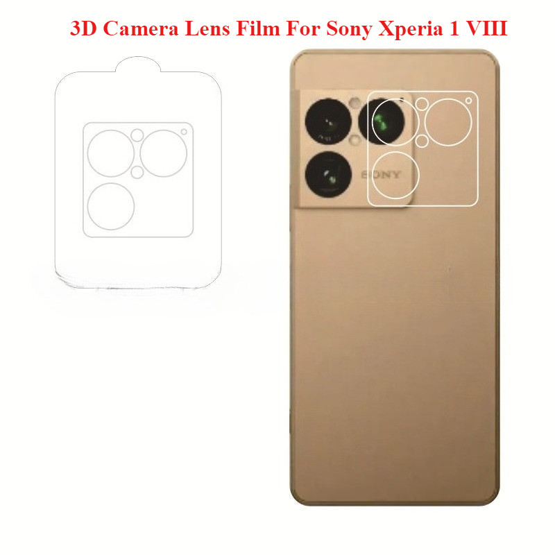 3D ฟิล์มเลนส์กล้องสําหรับ Sony Xperia 1 VIII Xperia 1 8th generation กระจกนิรภัยปกหลัง