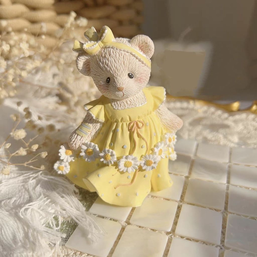 True Love Bear Aromatherapy พลาสเตอร์ตุ๊กตาตัวอ่อนสีขาว DIY ระบายสีแฟนแฟนของขวัญเครื่องประดับ Aromat
