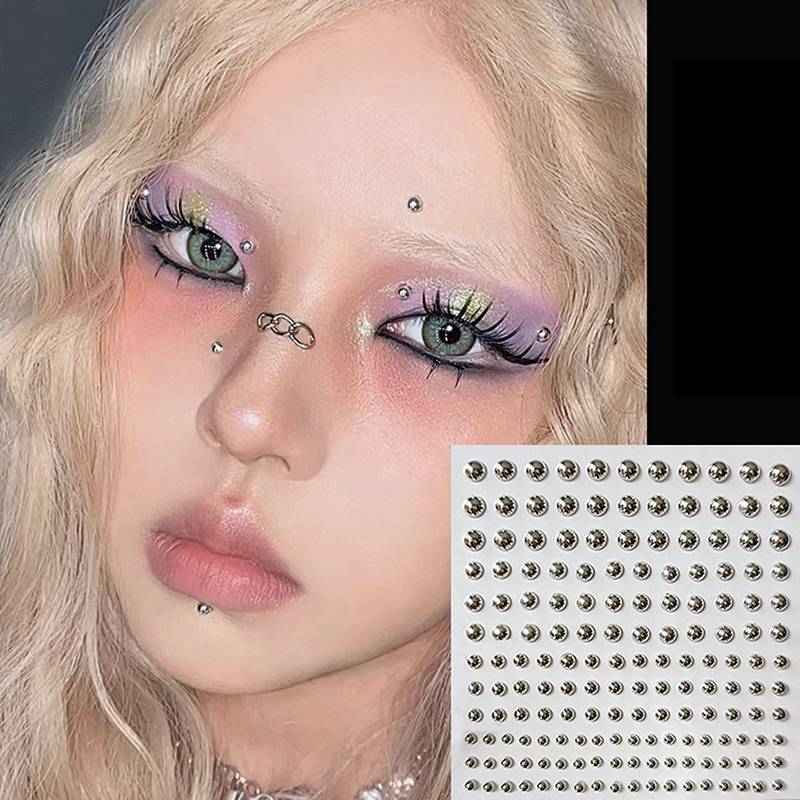 [12h Ship][Kacoom] 180PCS คริสตัล Rhinestone จมูก Studs Sti บนปลอม Body Gems ไม่มีเจาะชุด Face Lip Art อุปกรณ์แต่งหน้าสําหรับงานปาร์ตี้ TH