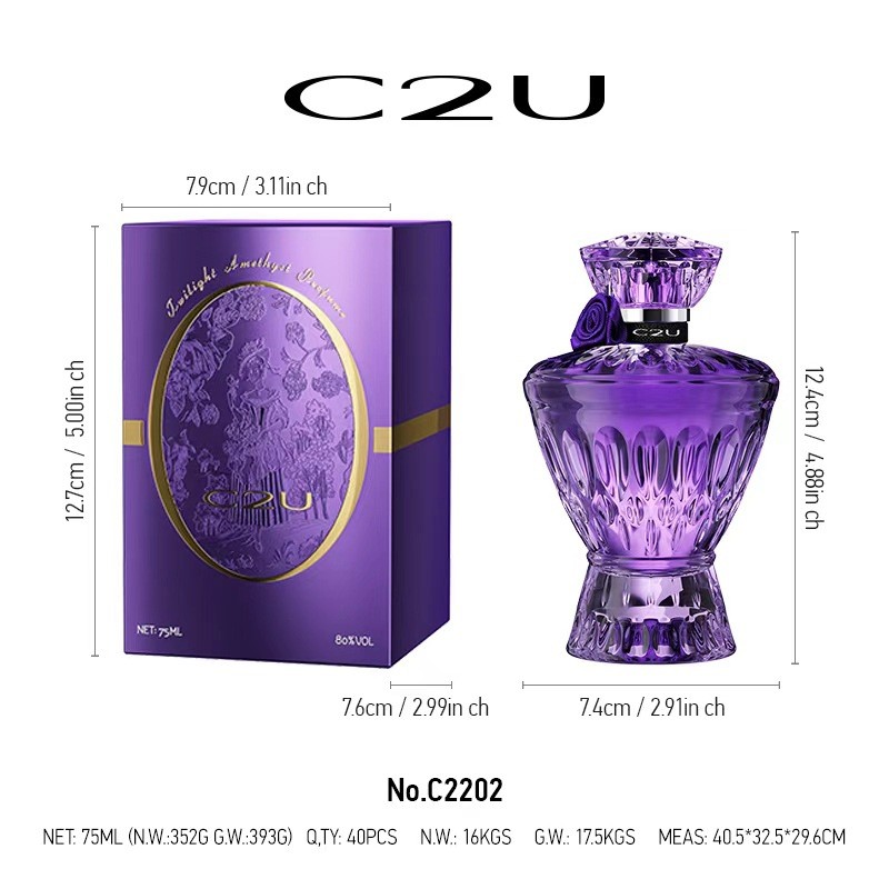 C2U Twilight Amethyst Perfume Paris Weekend Perfume Eau De Toilette Lasting Perfume Ladies Spray/12.