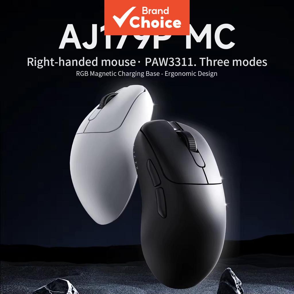AJAZZ AJ179P เมาส์เกมมิ่งพร้อมเซ็นเซอร์ PAW3311 RGB ชาร์จแม่เหล็ก เมาส์ USB ออกแบบตามหลักสรีรศาสตร์