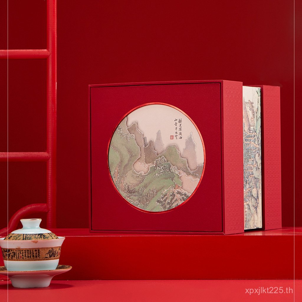 Universal Puer Tea Retro ชาหลวมชาขาวครึ่ง Catty E0PB Fuding กล่องของขวัญกล่องเปล่าขายส่ง 22 บรรจุภัณ