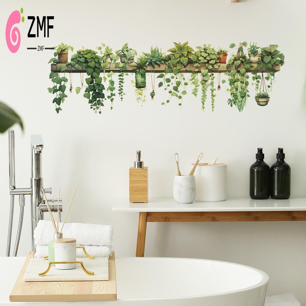Self Adhesive Green Pothos Vine Wall Decals - ใบไม้แบบถอดได้สําหรับตกแต่งบ้าน