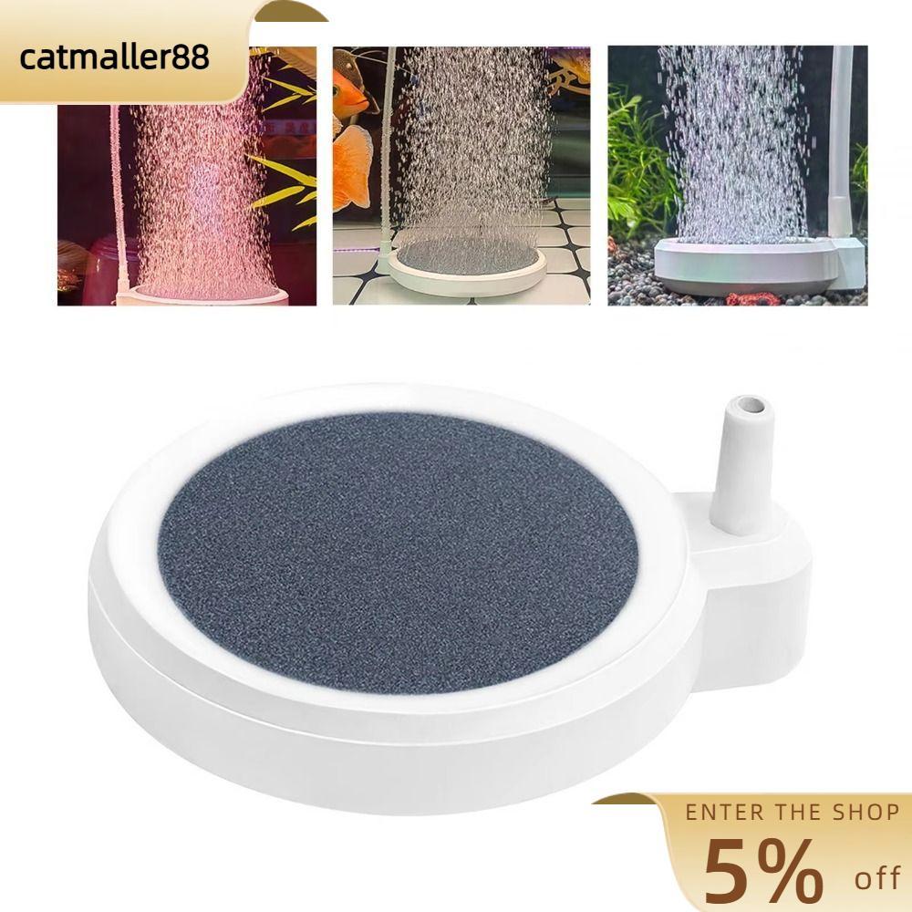 CATMALLER88 Aquarium Air Stones Disc,สูงละลายน้ําUniversal Bubble Stone Aerator,แบบพกพาเงียบปั๊มออกซ