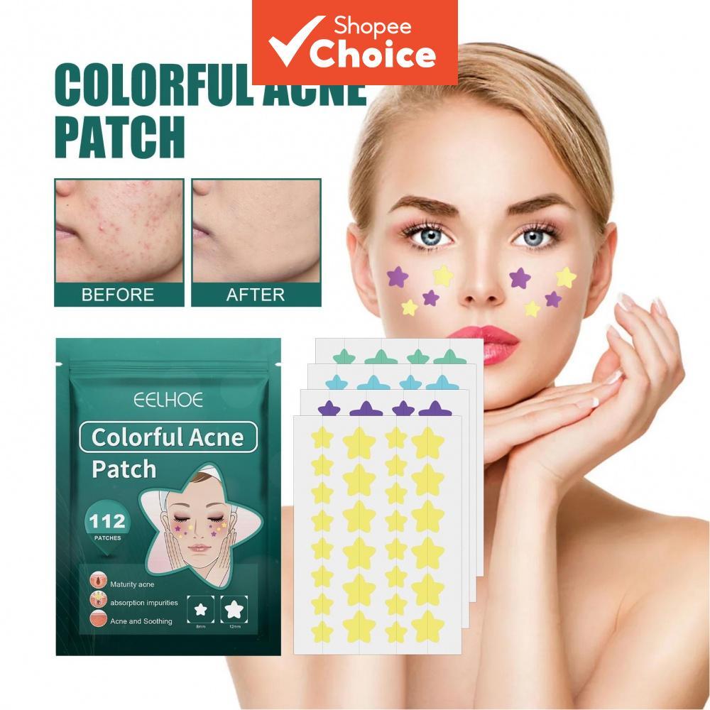 112pcs Mini Star ผีเสื้อที่มองไม่เห็นกําจัดสิว Pimple Patch สิวคอนซีลเลอร์ Face Spot Face Skin Care 