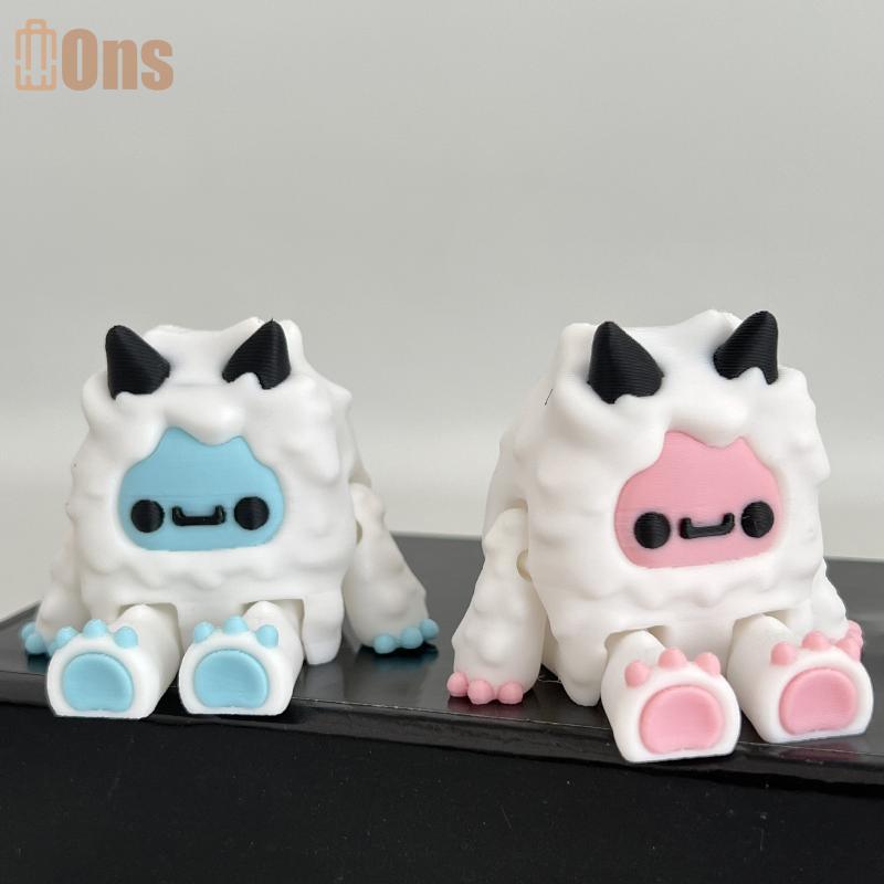 Ons Snowman Yuti & Yeda เกมอุปกรณ์ต่อพ่วงตัวเลขของเล่น Multi-Joint Movable ตกแต่งบ้านที่