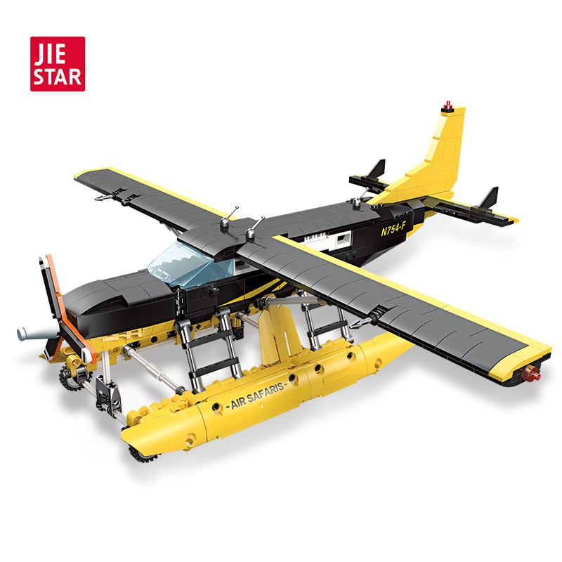 JIESTAR ประเภท Cessna 208 เครื่องบินเครื่องบินเครื่องบินเครื่องบินเครื่องบินรุ่นชุดบล็อกตัวต่อ Diy ข