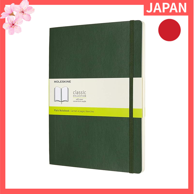 Moleskine Classic Notebook Soft Cover Plain XL Size Myrtle Green QP623K15【Direct from Japan】

