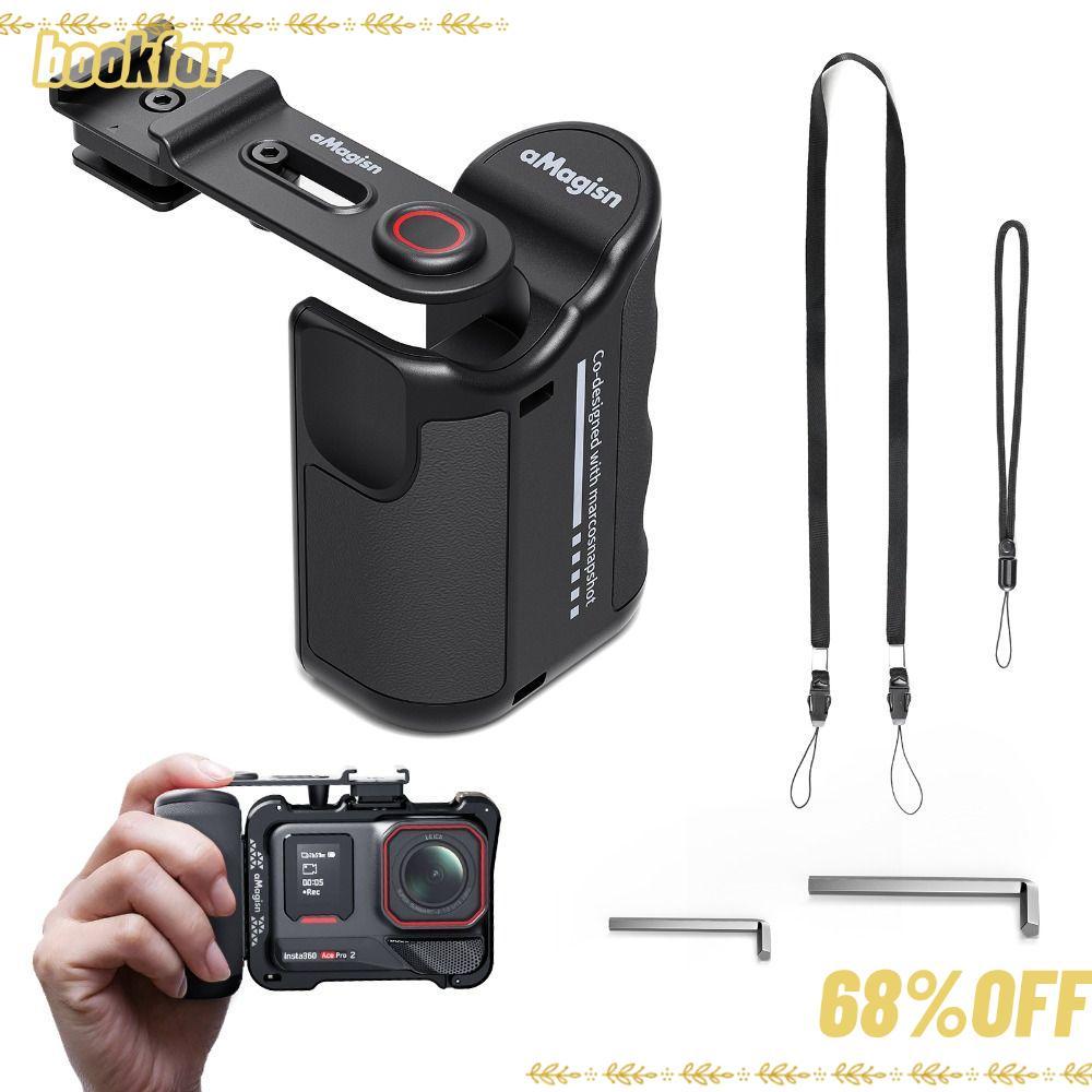 BOOKFOR StreetGrip Vlog Holder,พลาสติกQuick Release Actionกล้องจับ,ปุ่มชัตเตอร์ปรับกล้องขยายอะแดปเตอร์สําหรับDJI Action/Insta360 Ace