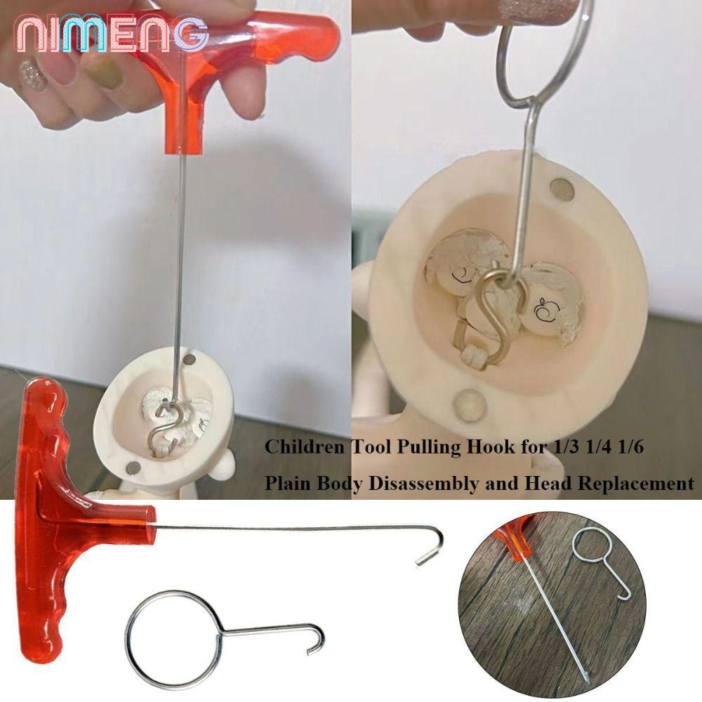 NIMENG ธรรมดา Body Disassembly, 2 ขนาด MIni ดึงตะขอเครื่องมือ, DIY อุปกรณ์เสริมพลาสติก Eye ความพยายาม Assistance สําหรับ 1/3 1/4 1/6 BJD.SD ตุ๊กตา