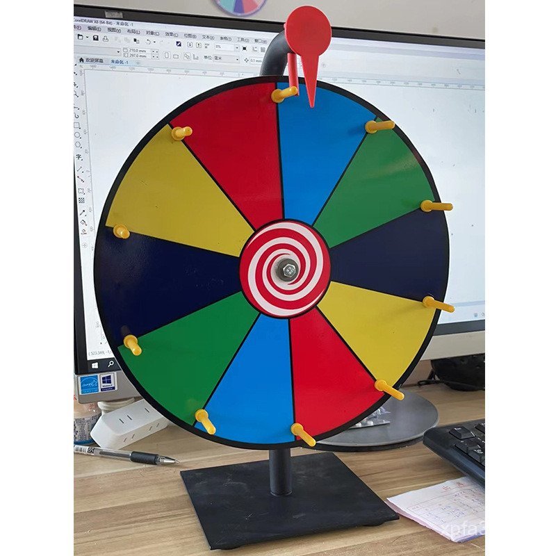 วงเล็บเกม Lucky Rewritable Big Turntable Lottery Props Controllable Non-Event Turntable หวย JH95