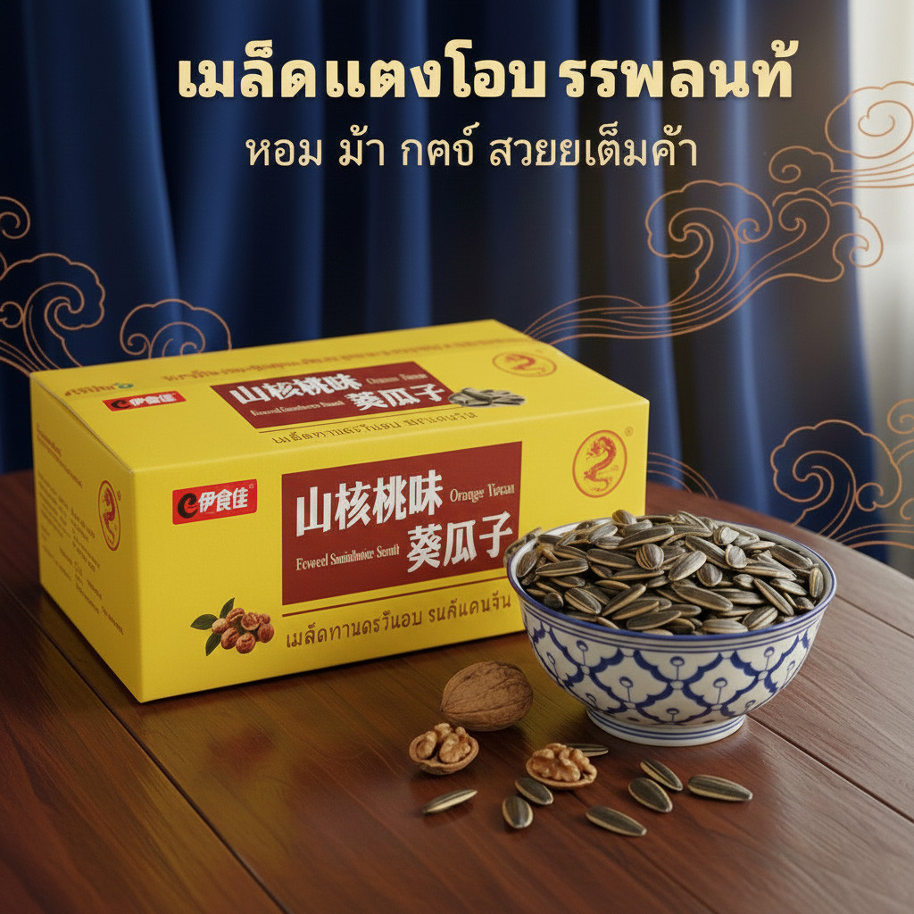 Jinlong เมล็ดทานตะวันอบ รสวอลนัท / รสพุทราจีน 500g | 5KG ถุง/ยกลัง เมล็ดทานตะวันปรุงรส