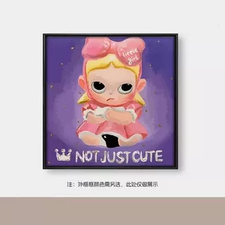 30x30x0.9 ซม.อินเทรนด์ Hirono POP Mart การ์ตูนศิลปะเดสก์ท็อปภาพตกแต่งห้องนั่งเล่นห้องนอนห้องเด็กตกแต่งภาพวาดโปสเตอร์ Wall Art วาดพื้นหลังแขวนผนังภาพวาด