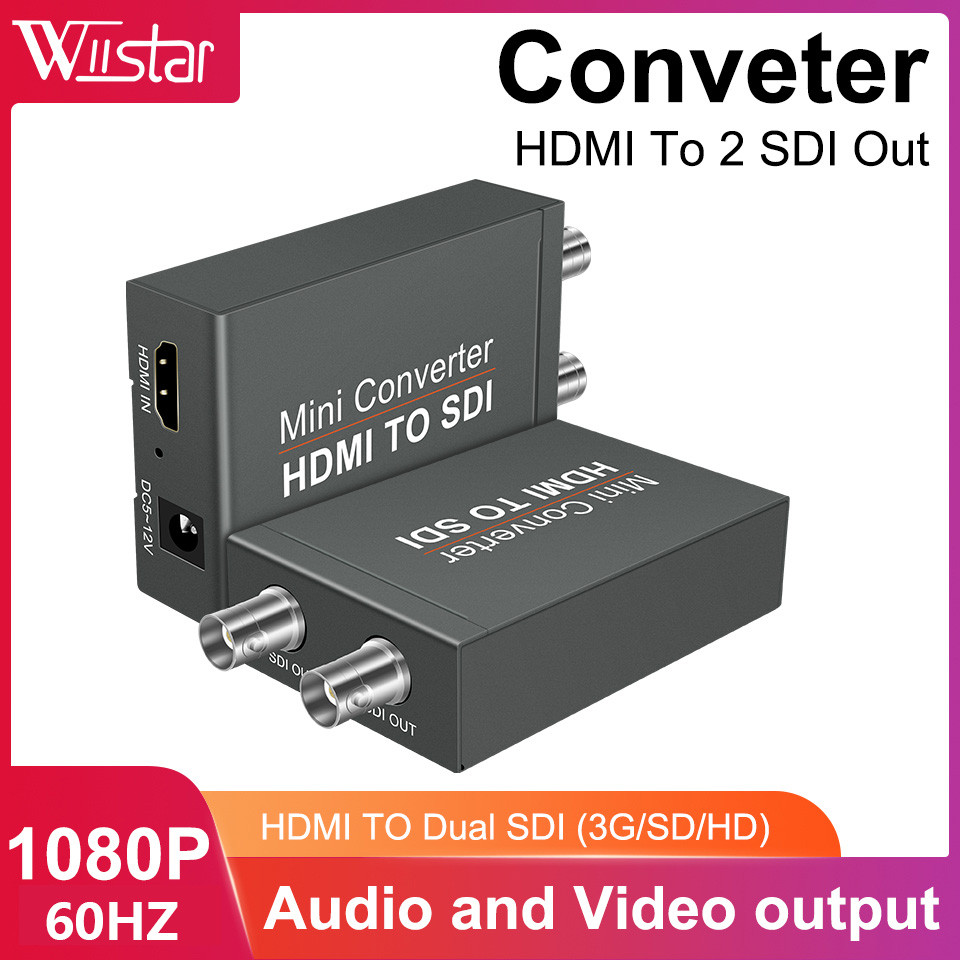 1080P HDMI-compatible to 2CH SDI converter HDMI-compatible to Sdi 3G-SDI/HD-SDI broadcast HD Adapter