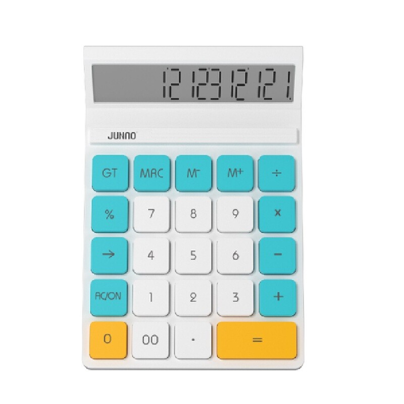 JUNNO เครื่องคิดเลข 12 หลัก รุ่น JN-260 สีขาว-ฟ้า